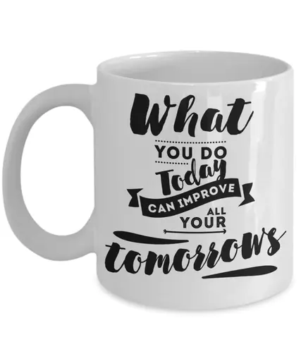 Ceramic Mug with Inspirational Quote