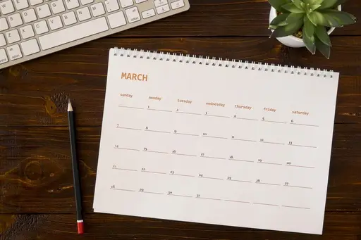 Desk Calendar with Monthly Tear-off Sheets