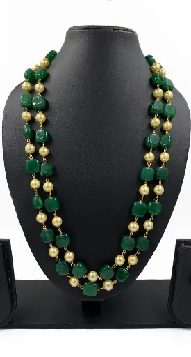 雙珠綠玉項鍊