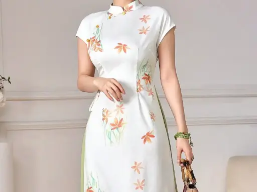 Elegant Silk Modern Cheongsam