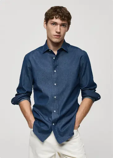 Button-Up Chambray Shirt 