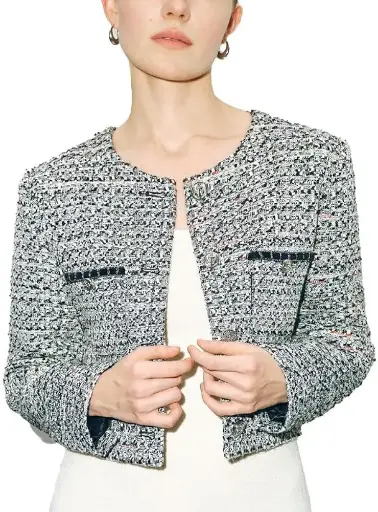 Cropped Tweed Work Jacket