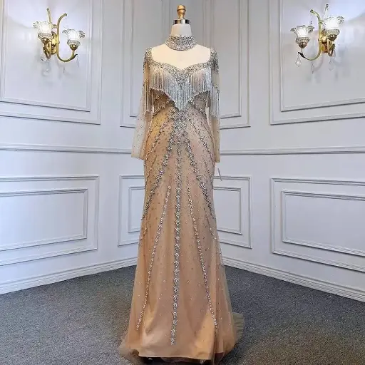 Evening Gown Hemming (Beaded/Layered)
