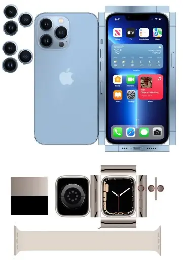 Paper iPhone & Gold Watch Set /per set