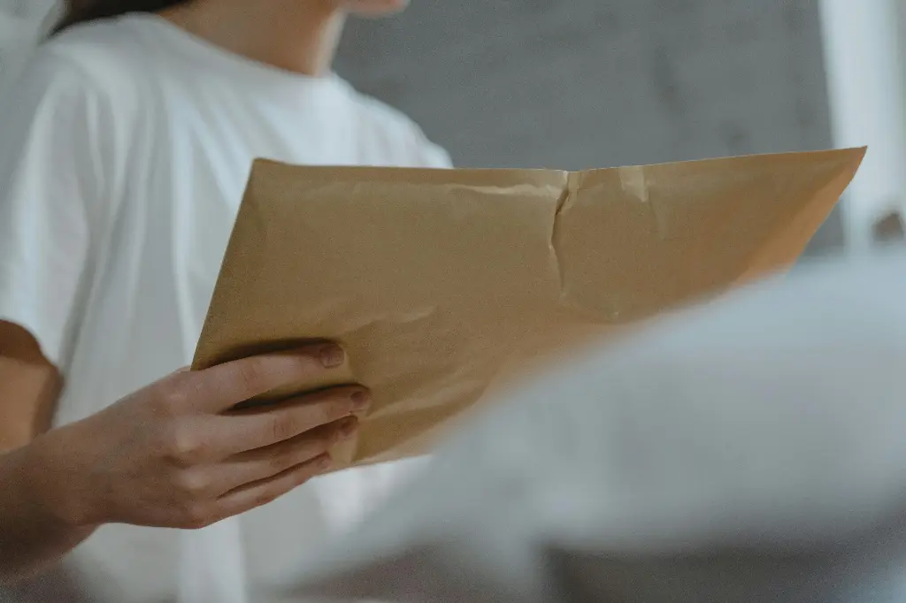 Document Envelope with Button Closure