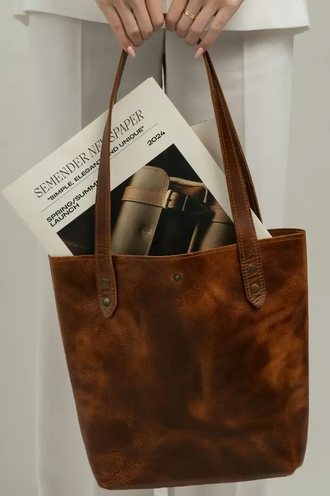 古典皮革托特包